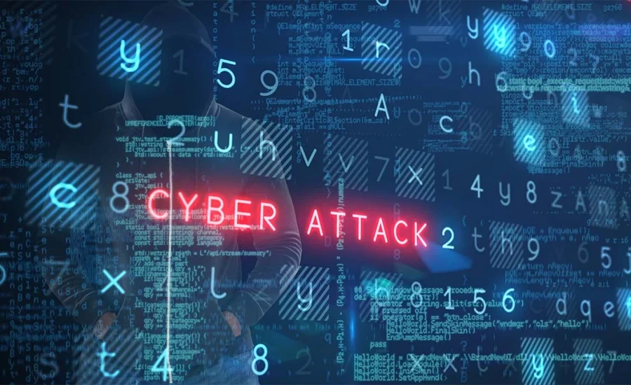 Grafik mit dem Schriftzug Cyber Attack